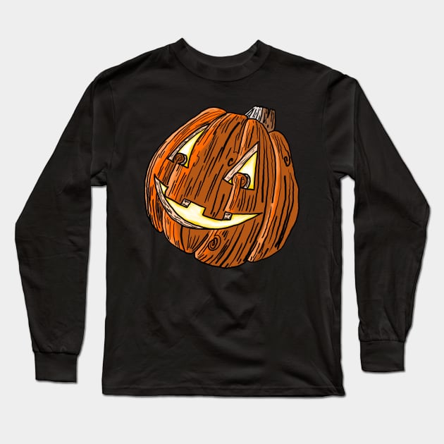 Jack O'Lantern Long Sleeve T-Shirt by Halloran Illustrations